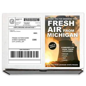 Fresh Air from Michigan Prank Mail Gag Box Sent Directly to your Recipient - 100% Anonymously!