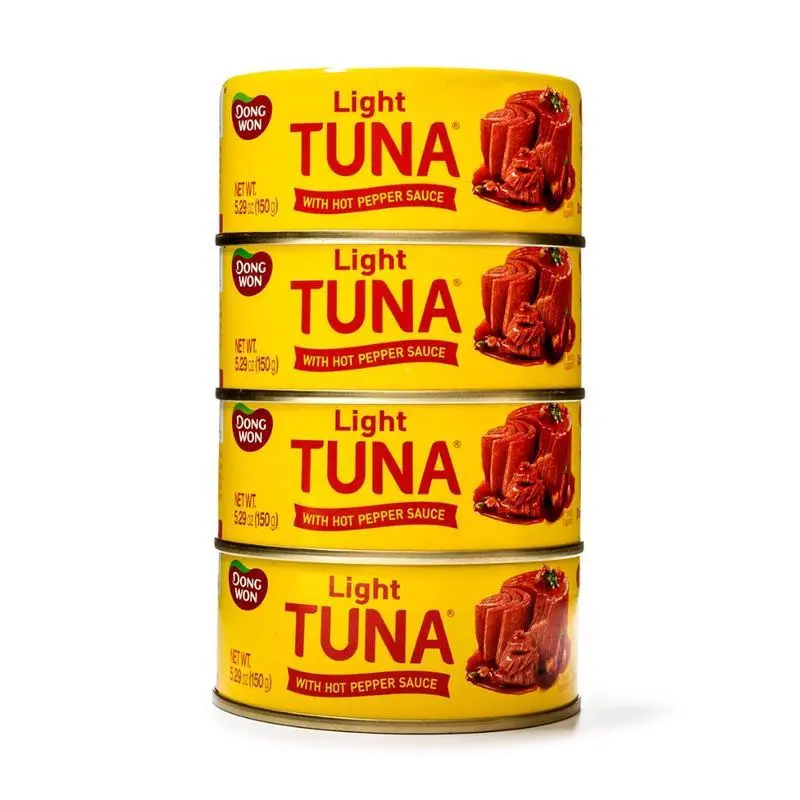 Dongwon Canned Light Tuna with Hot Pepper Sauce 4pk
