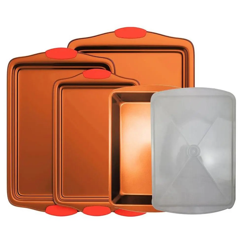 Nutrichef 5 Piece Professional Home Kitchen Bake Pan Set
