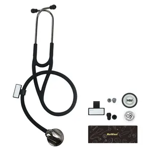 MaiWieel Professional Cardiology Stethoscope Single Head Estetoscopio with Alloy Chestpiece Soft Silicone Tube Comfort Ear Tips Clear Sound Nurse Doctor Must Have Medical Tool Healthcare Stainless Blend A9