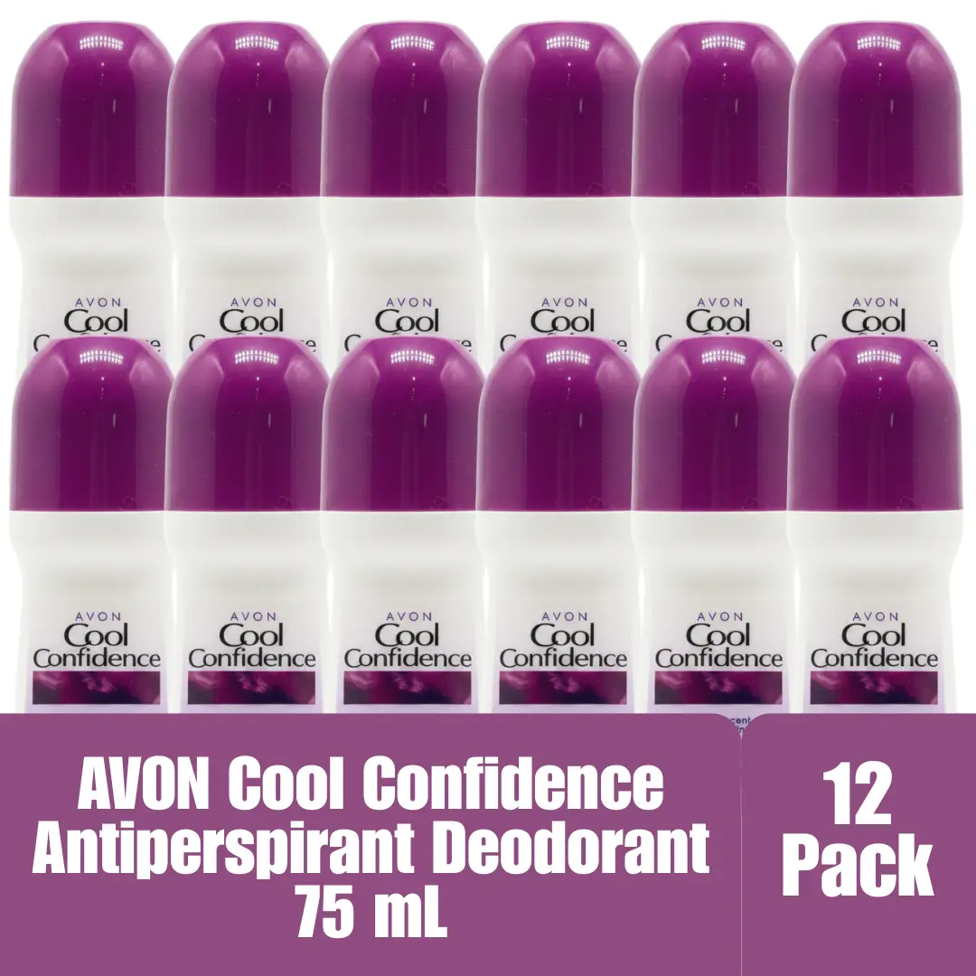Avon Cool Confidence Original Scent Roll-On Antiperspirant Deodorant 75mL/2.6 fl oz 12-Pack