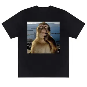 Monkey Thinking Meme Tshirt,Funny Meme Tshirt,Trending Tshirt,Full Size,Full Color - One Style Fits All - Modern Fit - Choose Your Fit Menswear Top