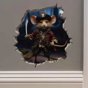 Pirate Mouse Hole Decal