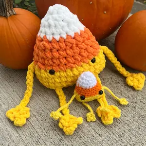 Crochet Candy Corn Plushie