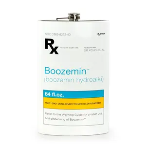 RX Boozemin 64 Ounce Oversized Stainless Steel Flask