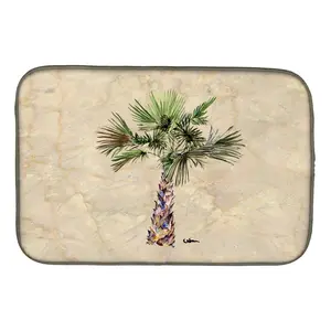 212 MAIN Palm Tree Dish Drying Mat, 14x21 in Decorative Kitchenware, Tableware Accessory