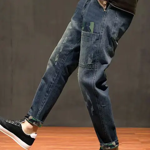 Men's Tight-Fitting Stretch Jeans Pants, All Season Jeans, Plain Ultra-Elastic Denim Fabric Jeans, Comfortable Casual Wear, Fashion Durable Classic Streetwear Design, Trouser, Pocket, Stretchy Denim Jeans