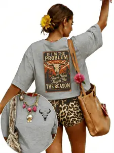 Women's Fashion Summer Casual 2-Piece Set, Round Neck Short Sleeve Top + Leopard Print Slim Fit Shorts, Perfect for Night Out Parties