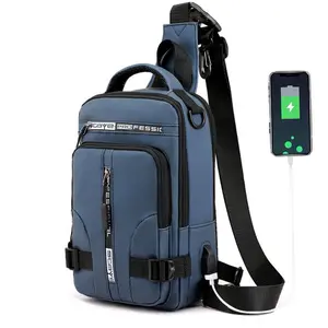 This men's multi-functional crossbody bag, shoulder bag, chest bag, USB charging tote bag, casual bag, and student portable storage bag, Multifunctional Portable Bag features a lightweight design, detachable shoulder strap