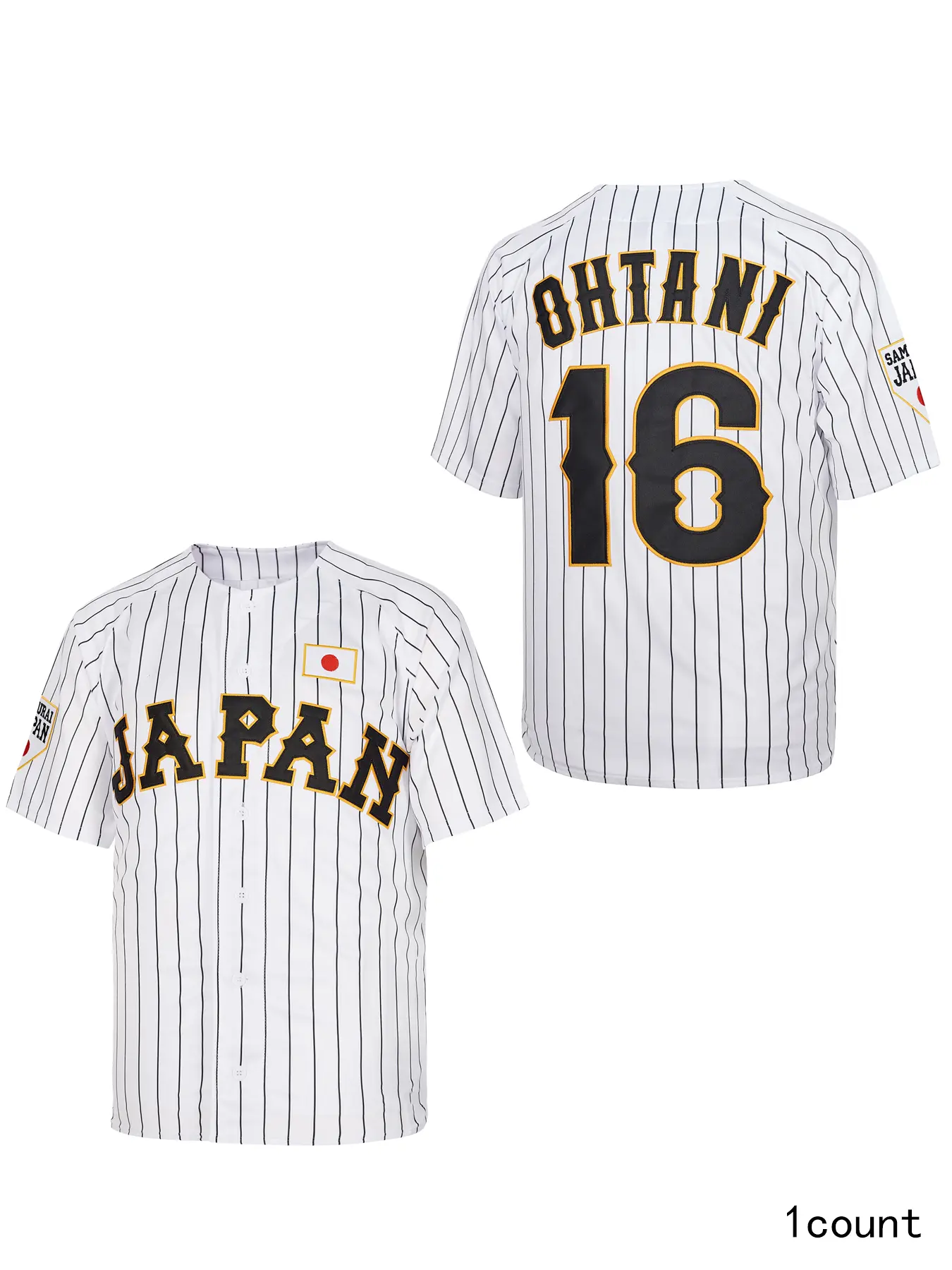 Men's Ohtani #16 Japan Hip Hop Short Sleeves Baseball Jerseys