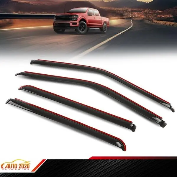 In-Channel Vent Window Visors, Car Accessories Rain Guards for 2015-22 Ford F-150 Super Crew Cab