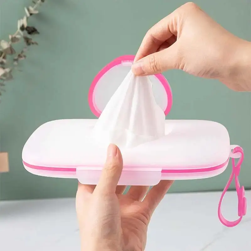 1PC Plastic Qita11 Kitchen Fixture Accessory Heart Lid Wipe Holder - Transparent Cover, Ergonomically Designed Handle, Indoor Use for Unscented Wipes, Masks, Tissue Essentials, Fits Unscented Wipes