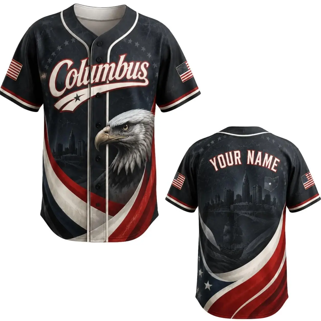 Columbus Custom Baseball Jersey, Personalized Name Number Shirt
