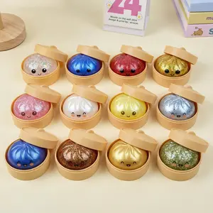 [Blind Box]2026 New Glitter Dumpling Squishy -Dumplings Squishy Toy, More Surprises,Soft Sensory Fidget Steamed Bun Squeeze Tool for Adult Stress & Anxiety Relief, (Random)