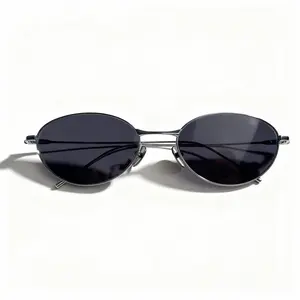 FIANPOR Retro Trendy Oval Pure Titanium Eyeglasses Frame