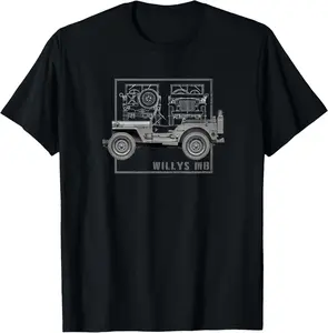 Willys MB Vintage Offroad Classic WW2 T-Shirt
