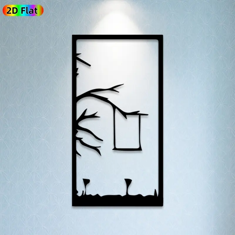 1pc Halloween Tree & Gravestone Metal Wall Art, Spooky Tree & Gravestone Statue Mural, Ideal Gift for Halloween, Autumn, Horror Decor Enthusiasts, Weather-Resistant Metal Wall Decor Wall Sculptures, Unique Spooky Season Decor