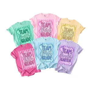 [Comfort Colors Back To School] Comfort Colors Teacher Team Shirt, Back to School Graphic Tee, Grade Level Classroom Outfit, Elementary Teacher Squad Top, Grade Level Team Tees, Teacher Gift, First Second Third Fourth Fifth Grade Teacher