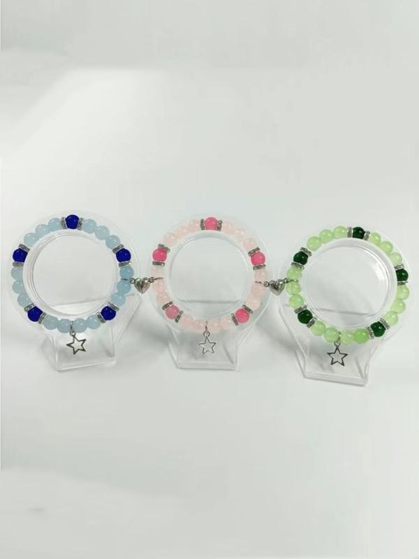 3Pcs Handmade Glass Bead Bracelets BFF Bracelets Classmate Bracelets