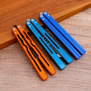 Butterfly Trainer Aluminum Balisong Cool Hand Tool Toy, Outdoor Portable Pocket Stress Relief Toy, Durable Lightweight Design