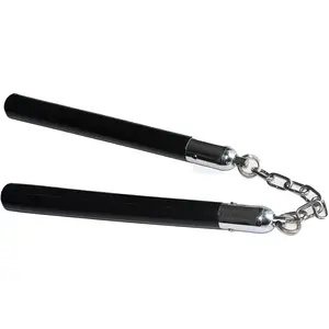 Safe Solid Rubber Training Nunchucks with Firm Antirust Steel Chain and Smooth Axletree System, Great for Beginners Adults Professionals Exercise Practice Performance Training