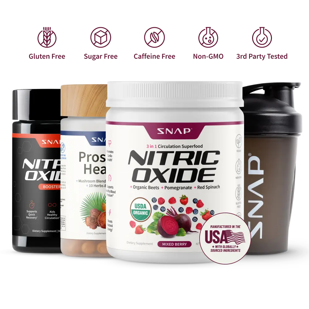 Snap Supplements - Berry Flavor Nitric Oxide Beets + Nitric Oxide Booster 60ct +...