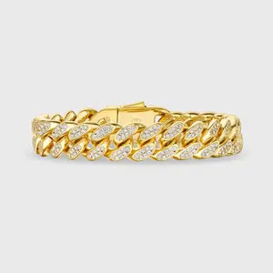 Iced Cuban Bracelet 14K Gold Plated - 12mm