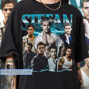 [Sale Up To 30%] Vintage 90s Graphic Style Stefan Salvatore T-shirt, Gifts For Man and Women Unisex T-shirt