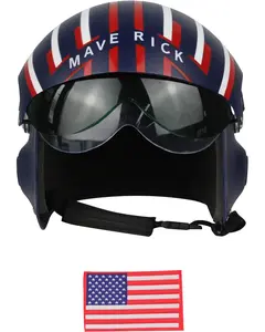 Adult's Deluxe Navy Blue Maverick Jet Pilot Helmet