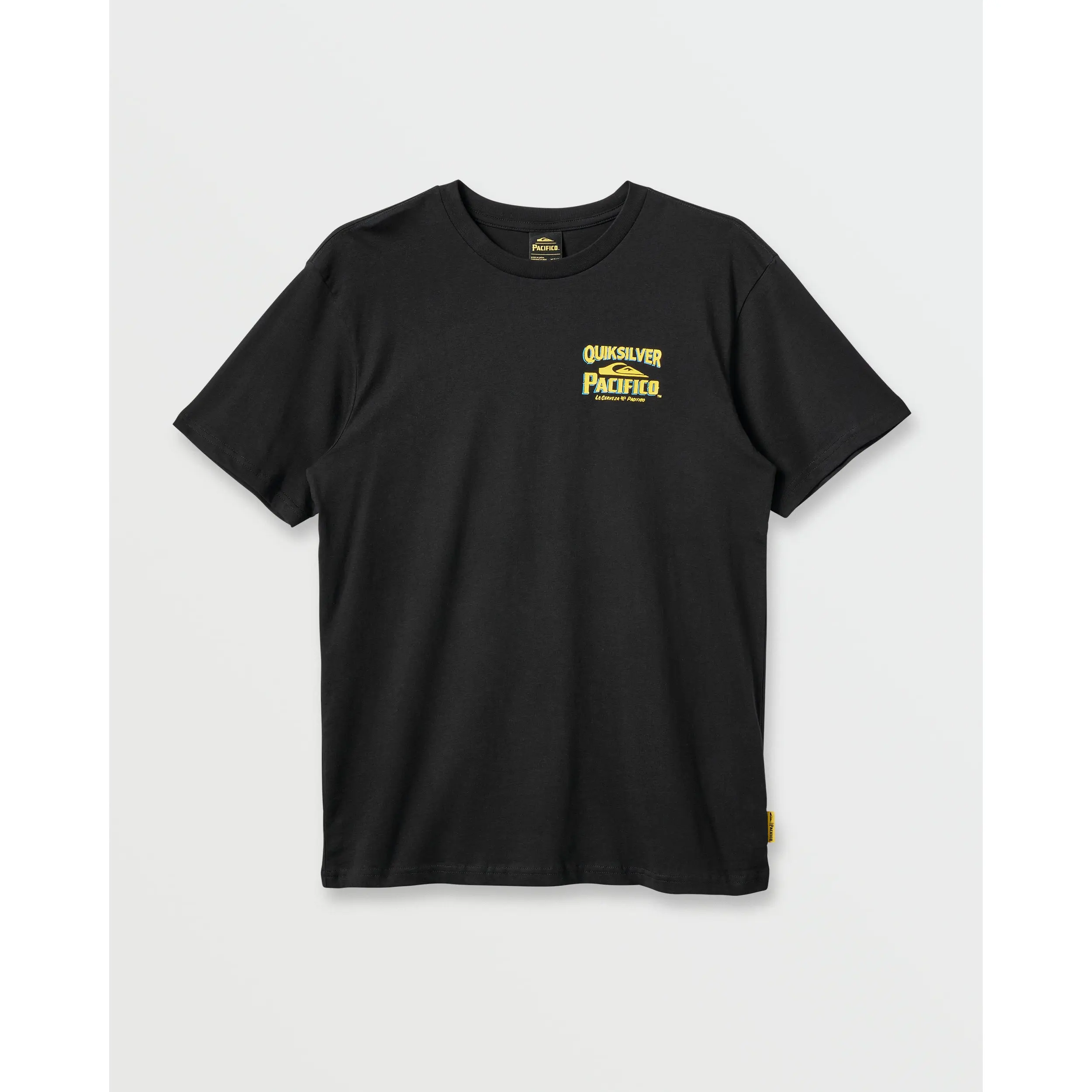 Quiksilver | Quiksilver X Pacifico Signage T-Shirt | Men's 100% Cotton Graphic Print Signature Logo | Travel & Casual Streetwear