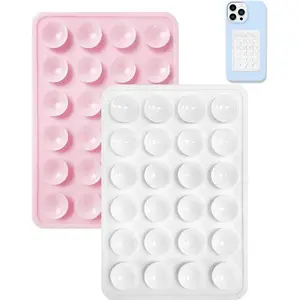 2Pack Silicone Suction Phone Case Mount, Silicon Adhesive Phone Stand Sticky for Cell Phone, Hands-Free Phone Accessories Holder for Selfiesand Videos, Stable Phone Holders, Suction Cup Bracket, Phone Mounted