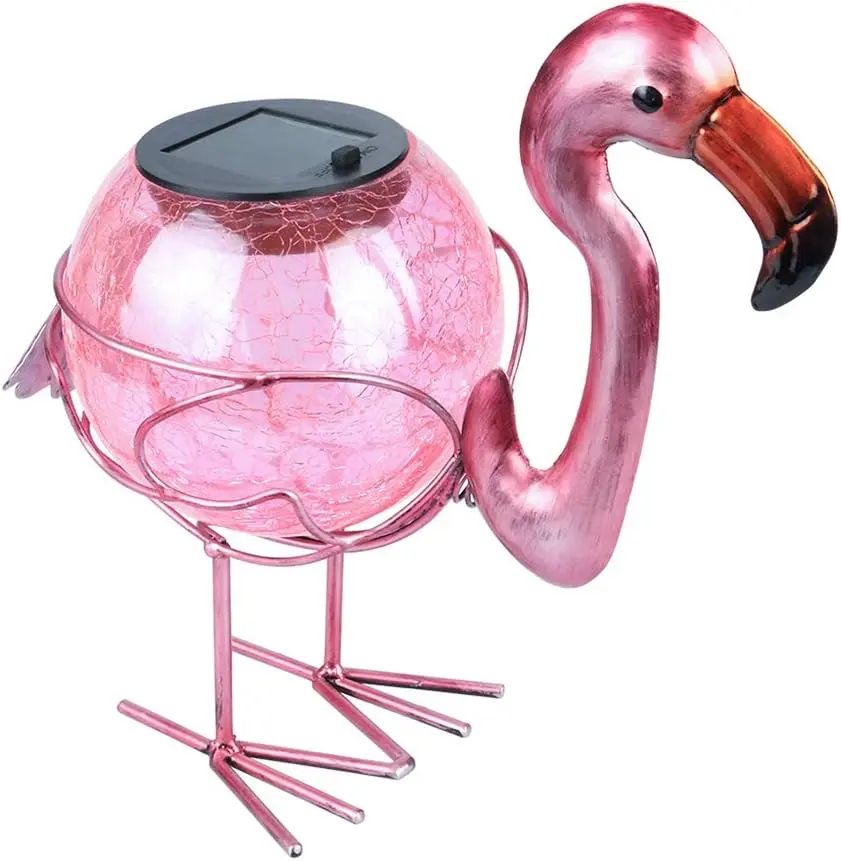 Solar Lantern Outdoor Decorative  LED Solar Lights Flamingo Tabletop Lamp for Outdoor Patio Garden
