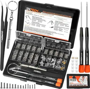 Magnetic Eyeglass Repair Tool Kit, Eye Glasses Repairing Screwdriver Set with Compatible Eyeglass Screws,Silicone Nose Pads,Tweezer,Small Screwdriver for Eyeglasses,Sunglasses and Nose Pads