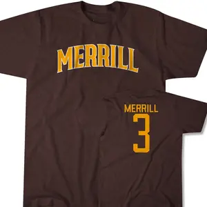 Merrill #3 Baseball T-Shirt, Vintage Jersey Style Graphic Tee, San Diego Inspired Baseball Fan Shirt, Classic Sports Apparel for Men Women Fans