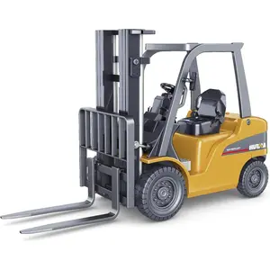 Dollox Die-cast Forklift Truck Toys 1/50 Scale Metal Engineering Vehicle Fork Truck High Detail Construction Vehicles Model Collection Forklift Decoration Toy Gift for Kids