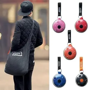 1 pcs Reusable Durable Folding Grocery Bags,Disc Portable Shopping Bag,Pouch Clips Recycle Shopping Shoudler Tote Bag