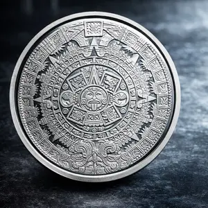 Tezcatlipoca The First Sun 1 Onza Plata Pura .999 AG Silver Coin Collectible Artwork