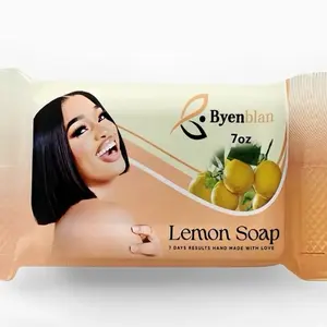 Byenblan Lemon Citrus Bar Soap, Natural Plant-Based Cleansing Soap for Daily Body & Hand Wash