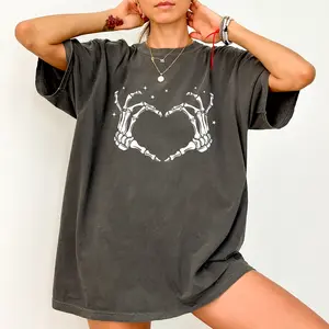 Heart Hands Shirt Comfort Colors, Halloween Tee, Halloween Gift Ideas for Girls, Women's Tops, Comfy Womenswear