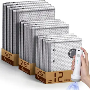 Space Saver Vacuum Storage Bags with Portable Electric Pump, Vacuum Seal Bags for Clothing Travel, Compression Bags for Travel & Home, Clothes, Blankets, Seasonal Storage, 12 Combo (4L/4M/4S)