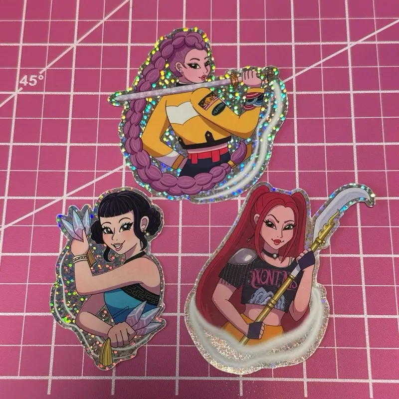 KPDH fan art stickers, buttons, and mini buttons