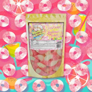 Sour Gummy Rings – Choose Your Flavor | Pink Lemonade, Strawberry, Blue Razz, Watermelon, Peach, Pineapple