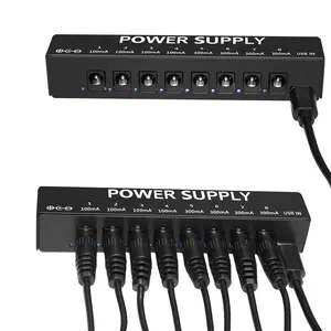 Guitar Pedal Power Supply, 1 Set 8 Isolated Dc Output for 9v Pedal, Super Mini Guitar Pedal Power Supply, Music Accessories