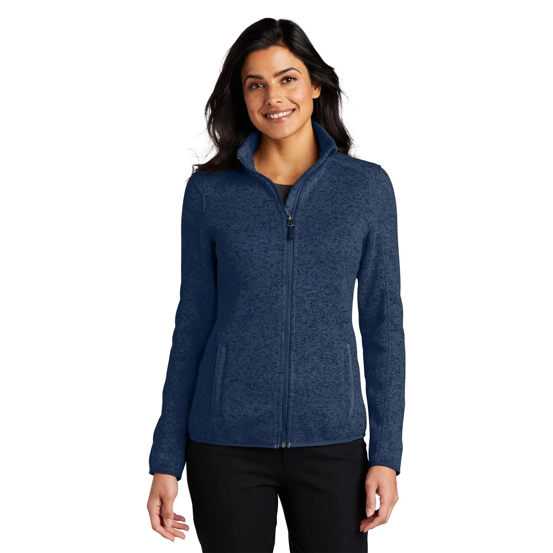 Port Authority Ladies Sweater Fleece Jacket. L232