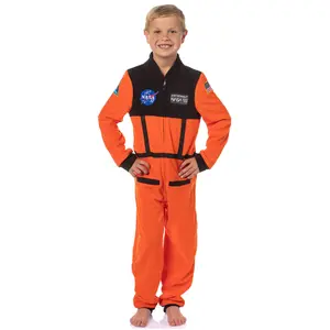 NASA Boys' Space Shuttle Astronaut Meatball Patch One Piece Space Suit Costume Pajama Sleep Set Union Suit For Kids