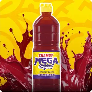 Chamoy Mega 1 Liter Original Chymoy Sauce with 33.8 oz (1.08 fl oz) - Dip, Flavor