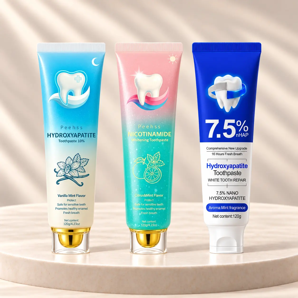 Hydroxyapatite Toothpaste & Hydroxyapatite 10%+Niacinamide Whitening toothpaste Set - Enamel Repair & Gum Care | Sensitivity Relie | Enhances Oral | Whitening | Fluoride-Free#dealsforyouday Natural Stain-Removing Hypoallergenic pemutih gigi tiktokshopspri