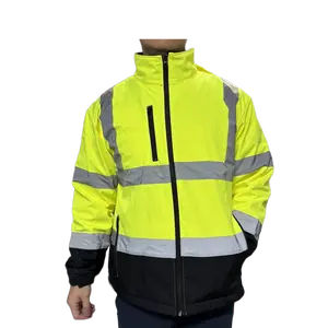 Waterproof Windproof Work Safety Softshell Jacket with High Reflective Safety Features Workwear Menswear