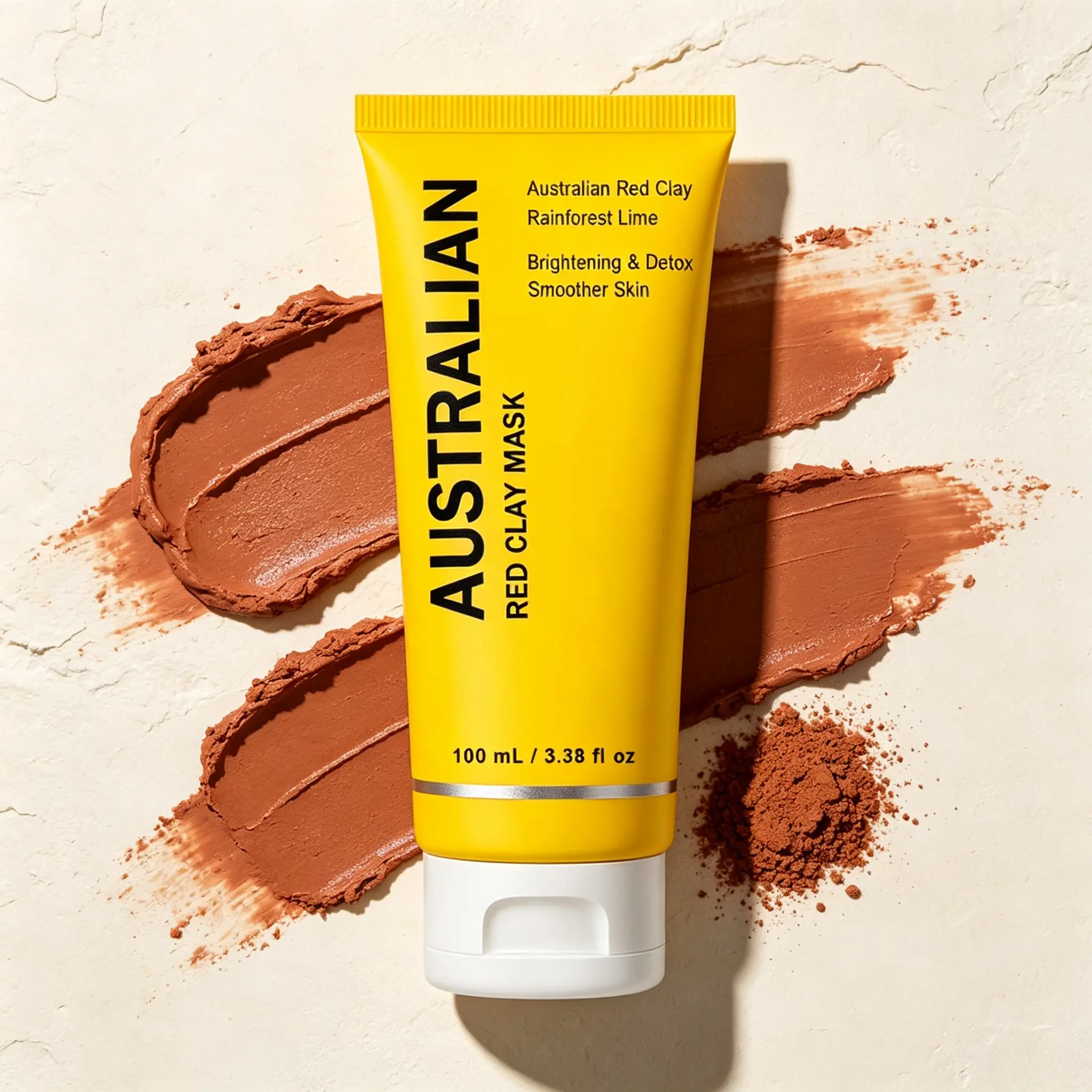 Australian Red Clay Mask – Rainforest Lime Brightening & Detox – Natural Deep Cleansing for Smoother Skin – 100ml