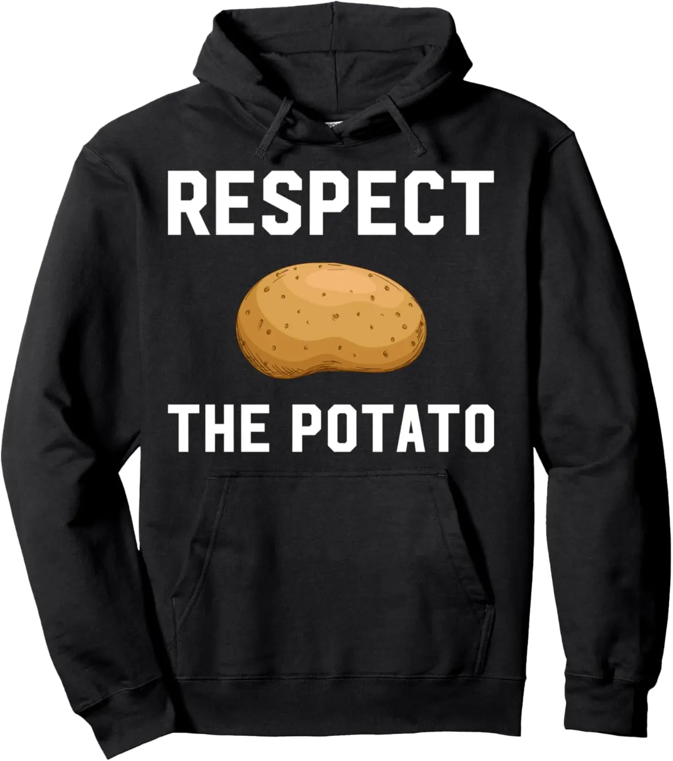 Respect The Potato Vegetable Gardeners Gift Potato Themed Pullover Hoodie